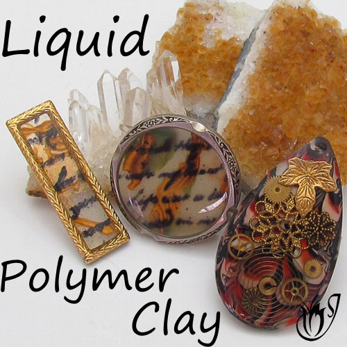 Liquid polymer clay beads